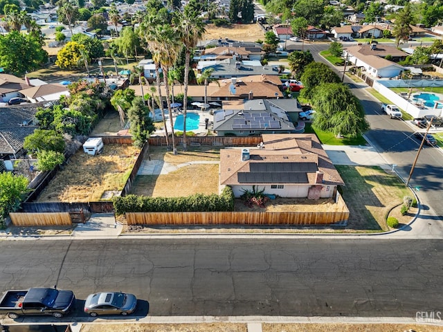 6101 Crestmore St, Bakersfield, CA 93308 - aerial perspective of suburban area with a pool area