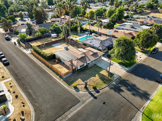 6101 Crestmore St, Bakersfield, CA 93308 - aerial perspective of suburban area featuring a pool area