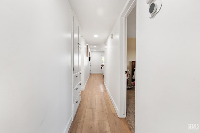 6101 Crestmore St, Bakersfield, CA 93308 - hall featuring light wood-style floors and recessed lighting