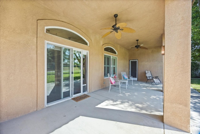 9005 Via Lugano, Bakersfield, CA 93312 - view of patio / terrace featuring a ceiling fan