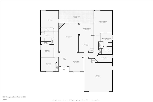 9005 Via Lugano, Bakersfield, CA 93312 - floor plan / room layout