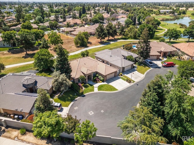9005 Via Lugano, Bakersfield, CA 93312 - aerial view of residential area with a nearby body of water and a local golf course