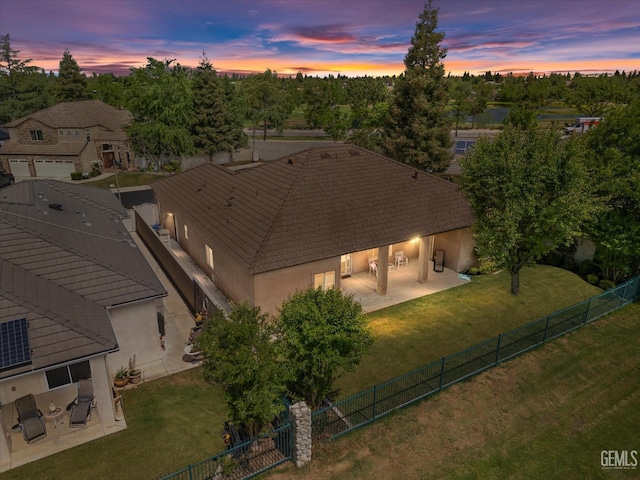 9005 Via Lugano, Bakersfield, CA 93312 - view of aerial view at dusk
