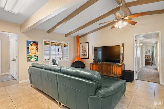 2924 Elm St, Bakersfield, CA 93301 - living area with light tile patterned floors and ceiling fan