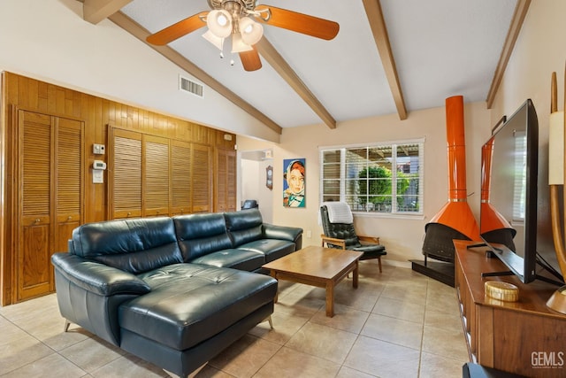 2924 Elm St, Bakersfield, CA 93301 - living area with light tile patterned floors and ceiling fan