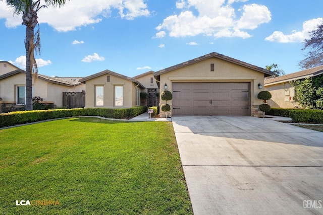 ranch-style house with a front yard