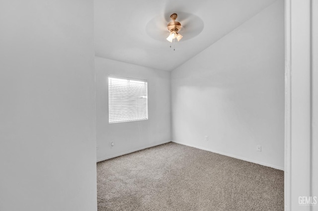 5403 Cascade Ridge St, Bakersfield, CA 93307 - carpeted spare room with vaulted ceiling and ceiling fan