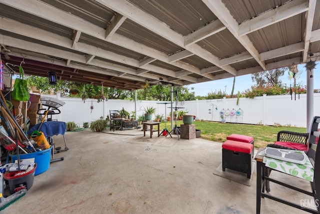 3700 Wenatchee Ave, Bakersfield, CA 93306 - view of patio with a fenced backyard