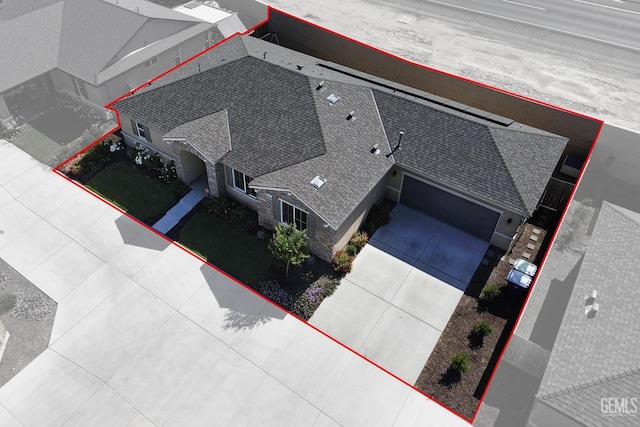 3116 Seymour St, Tulare, CA 93274 - aerial view of property and surrounding area featuring property parcel outlined
