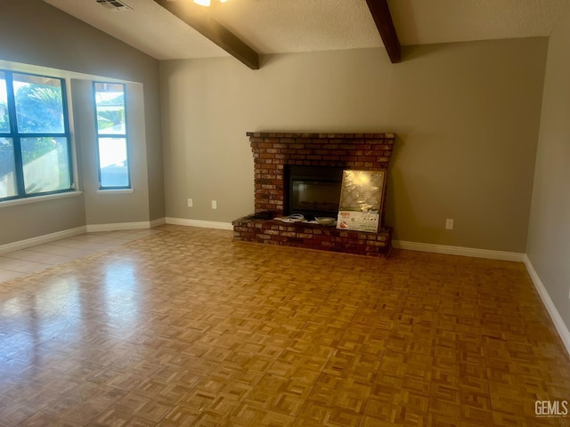 1325 Bayne Ct, Bakersfield, CA 93307 - unfurnished living room featuring a brick fireplace and baseboards