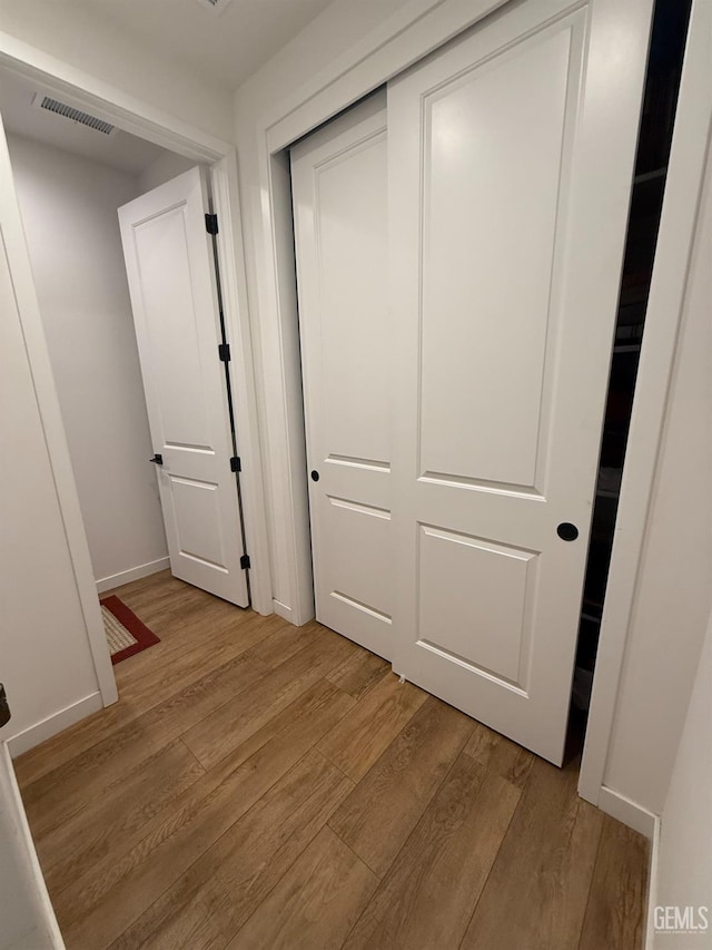 interior space with light wood-type flooring