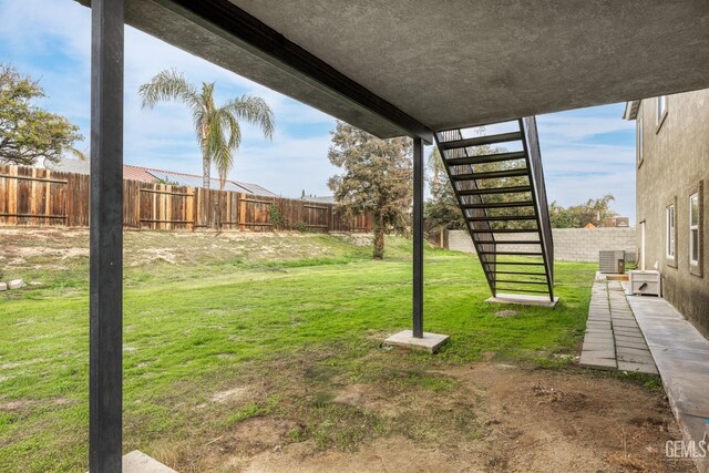 408 Brite Meadow Ct, Bakersfield, CA 93308 - view of yard featuring stairs and cooling unit