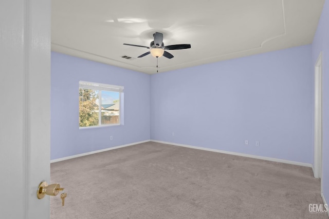 408 Brite Meadow Ct, Bakersfield, CA 93308 - spare room with carpet, a ceiling fan, and baseboards