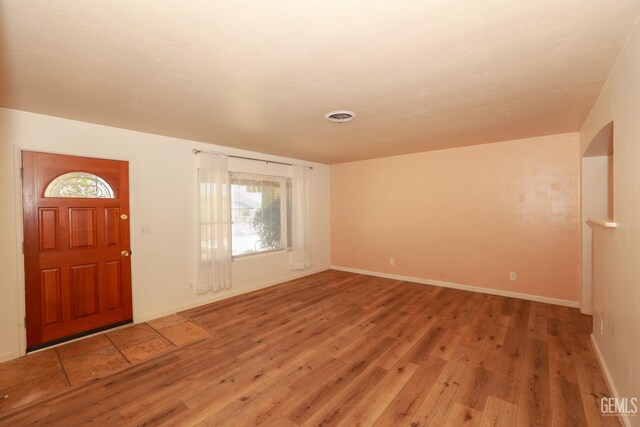 entryway featuring hardwood / wood-style flooring