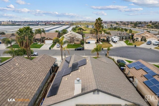 drone / aerial view with a residential view