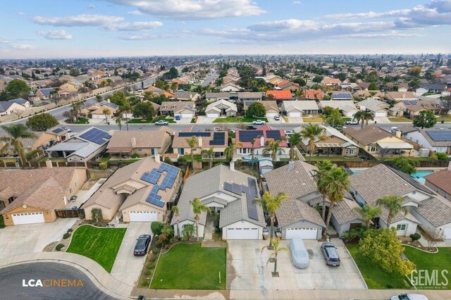 drone / aerial view with a residential view