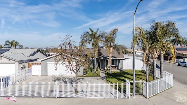 view of front facade with a garage