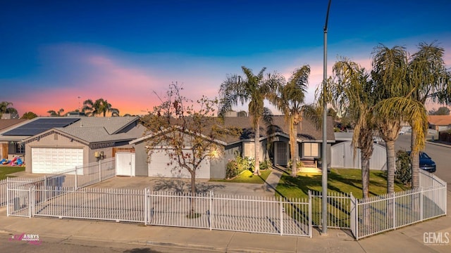 view of front of home featuring a garage