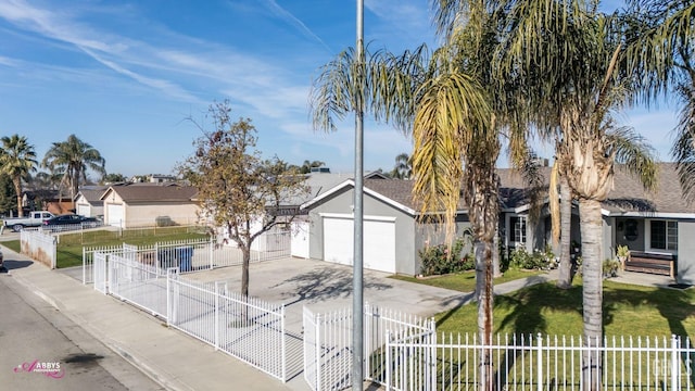 view of front of house featuring a garage