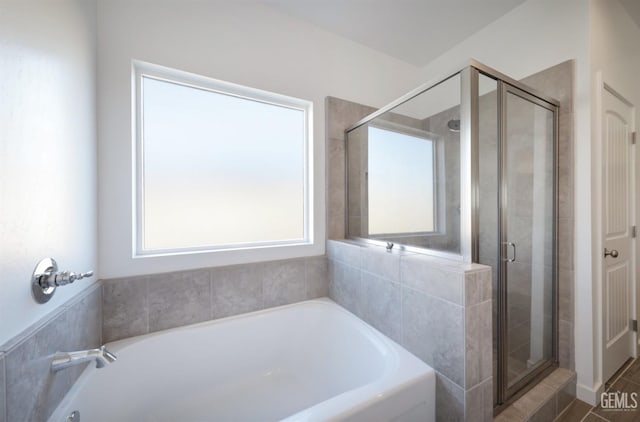 4414 Coal Rock Ct, Bakersfield, CA 93313 - full bathroom featuring a stall shower and a bath