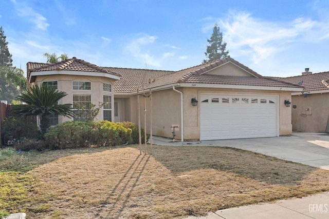 view of front facade with a garage