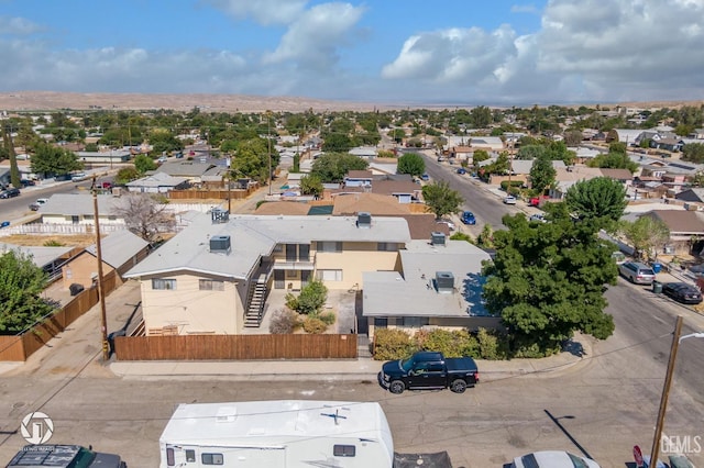 aerial view with a residential view