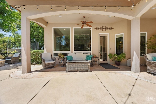1001 Paxton Way, Bakersfield, CA 93312 - view of patio / terrace featuring outdoor lounge area and a ceiling fan