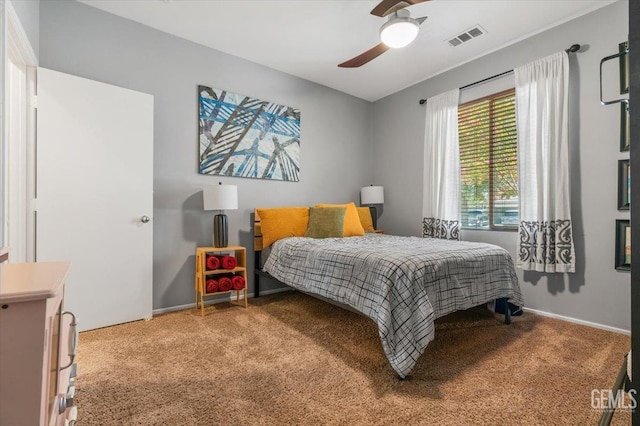 16018 La Strada Ct, Bakersfield, CA 93314 - carpeted bedroom featuring a ceiling fan and baseboards