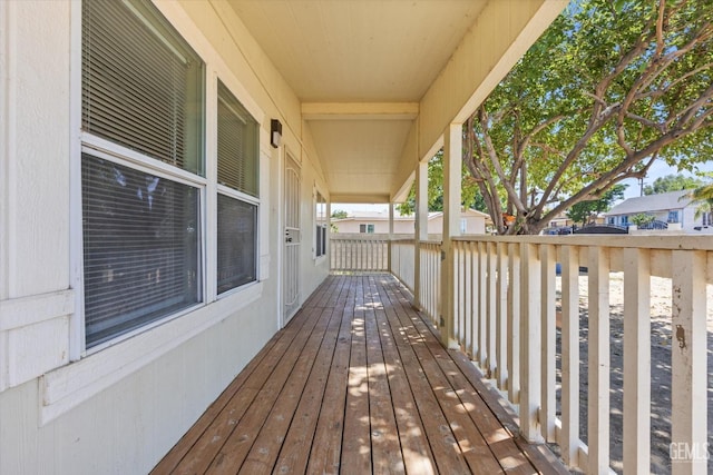 wooden deck with a porch