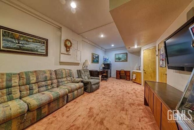 view of carpeted living room