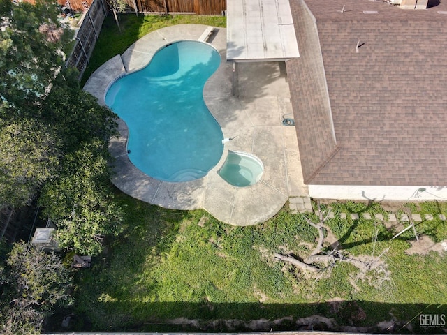 view of pool featuring a patio area