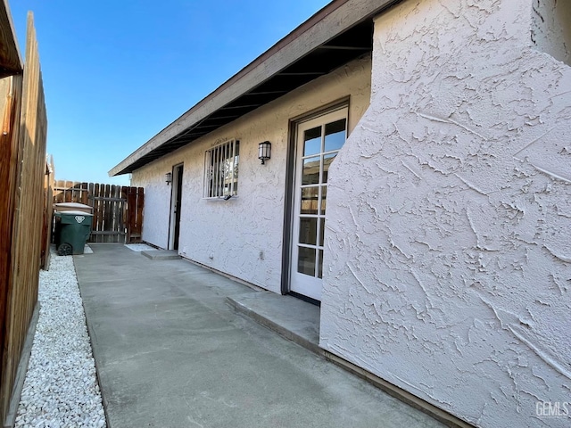 view of home's exterior featuring a patio area