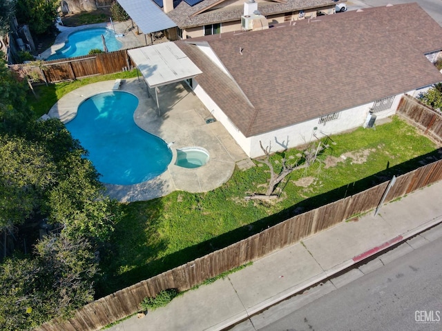 birds eye view of property