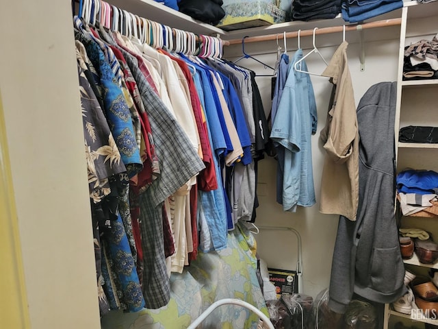 view of walk in closet