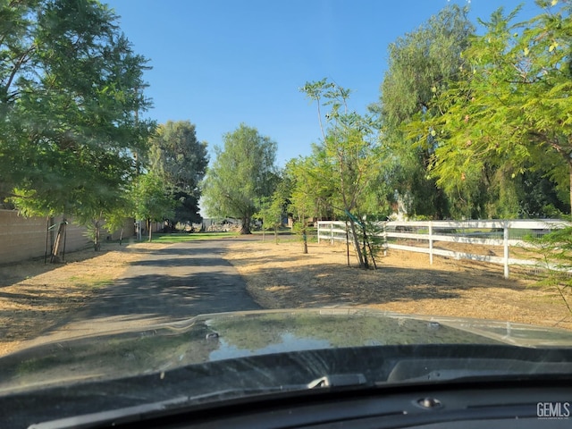 view of street featuring a rural view