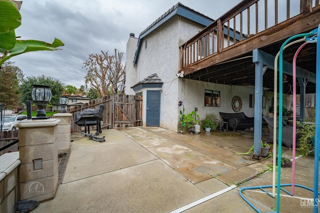 view of patio / terrace with a wooden deck