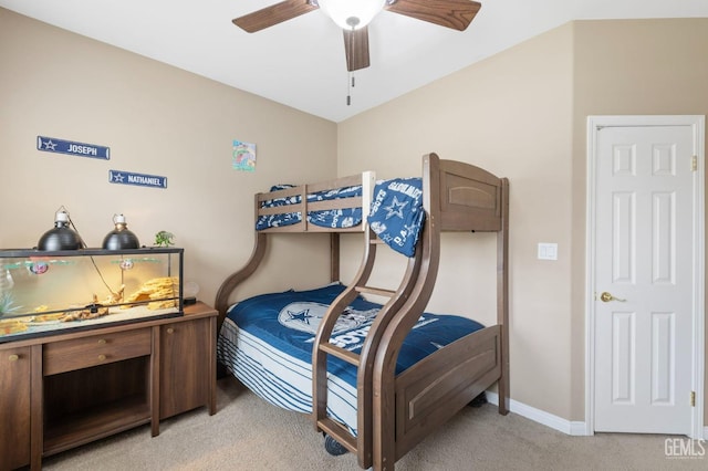 7303 Glenn Miller Ct, Bakersfield, CA 93312 - carpeted bedroom featuring baseboards and a ceiling fan