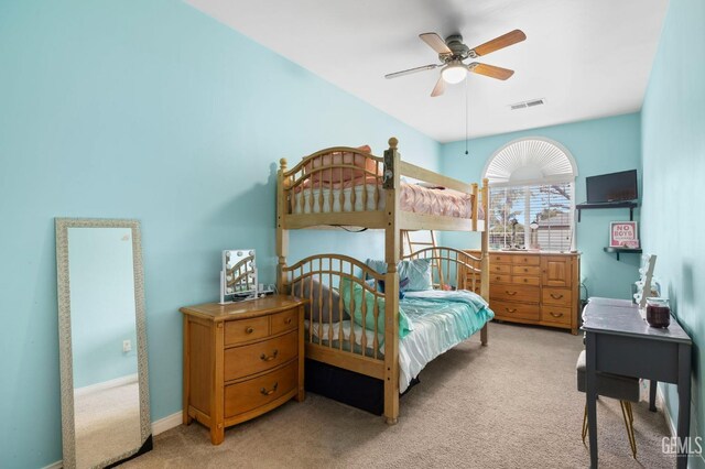 7303 Glenn Miller Ct, Bakersfield, CA 93312 - bedroom with visible vents, light colored carpet, and baseboards