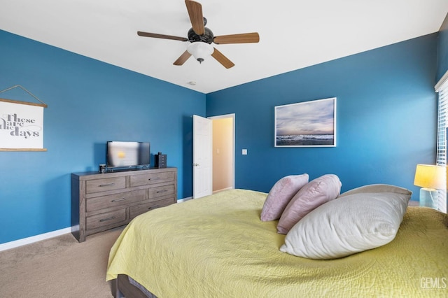 7303 Glenn Miller Ct, Bakersfield, CA 93312 - bedroom featuring baseboards, a ceiling fan, and carpet