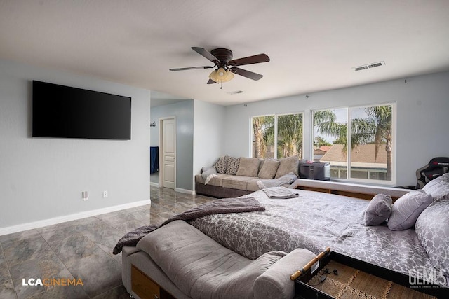 11703 Revolution Rd, Bakersfield, CA 93312 - living room featuring baseboards and ceiling fan