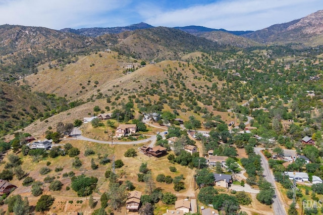 bird's eye view with a mountain view