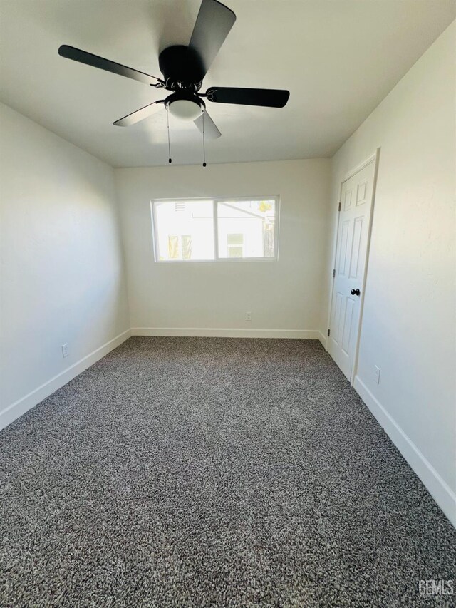 spare room featuring ceiling fan