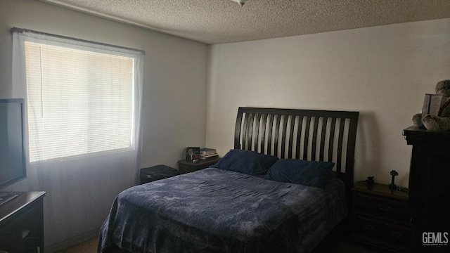 bedroom with a textured ceiling