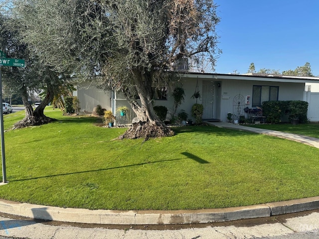 view of front facade with a front lawn