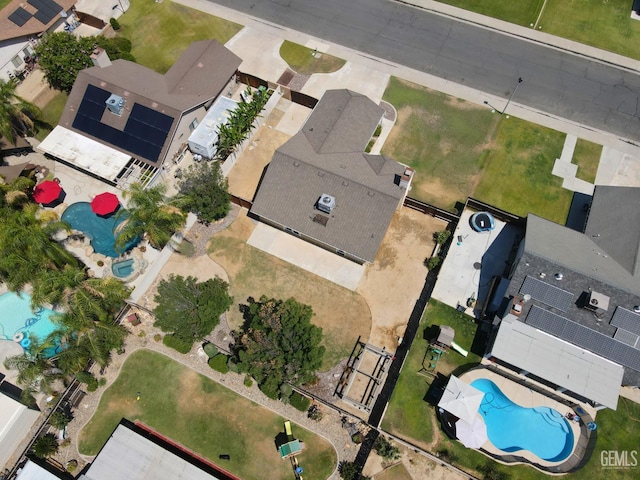 12301 Nacelle Ave, Bakersfield, CA 93312 - aerial view of property and surrounding area featuring a pool area