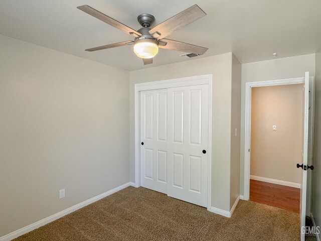 12301 Nacelle Ave, Bakersfield, CA 93312 - unfurnished bedroom featuring carpet, a closet, and ceiling fan