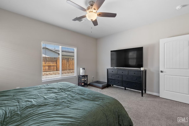 8610 Kowa St, Bakersfield, CA 93314 - bedroom with carpet and a ceiling fan
