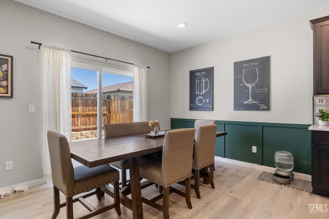 8610 Kowa St, Bakersfield, CA 93314 - dining space featuring light wood-type flooring and recessed lighting