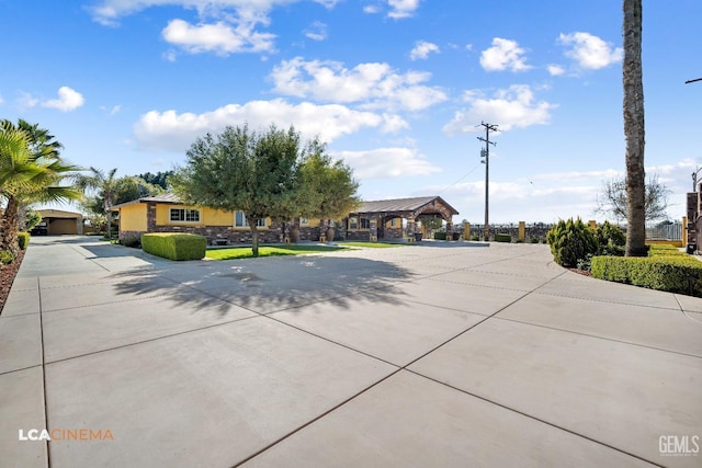 view of front of house featuring a gazebo