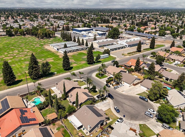 4811 Council Bluffs Ct, Bakersfield, CA 93311 - aerial view of residential area with a pool area